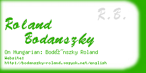 roland bodanszky business card